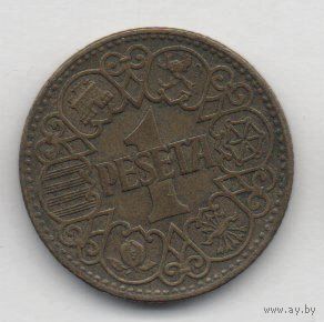 1 песета 1944 Испания. Франко