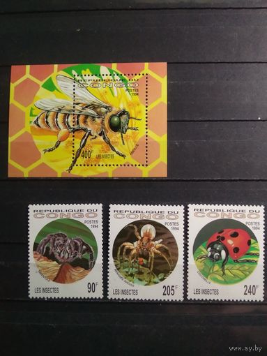 Конго. 1994 г. Насекомые.