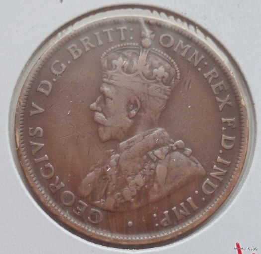 Австралия 1 пенни 1917 год король Георг V состояние холдер