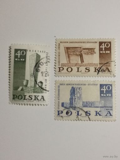Польша 1967.  Мемориалы жертвам Второй мировой войны