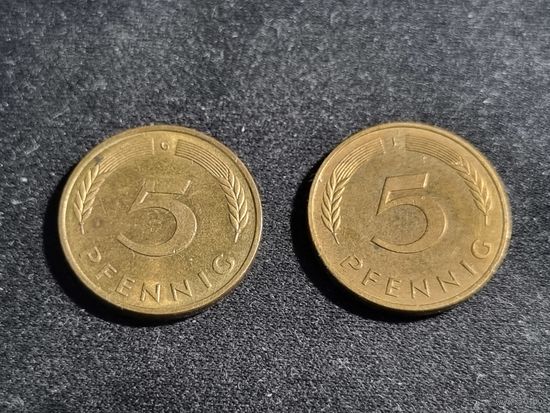 Германия 5 пфеннигов 1989 J G