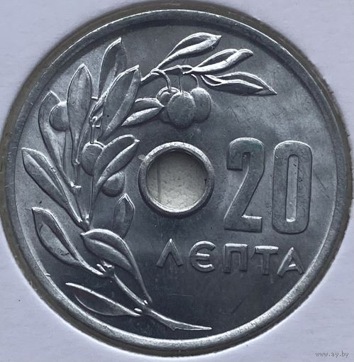 Греция 20 лепт 1969 г. В холдере
