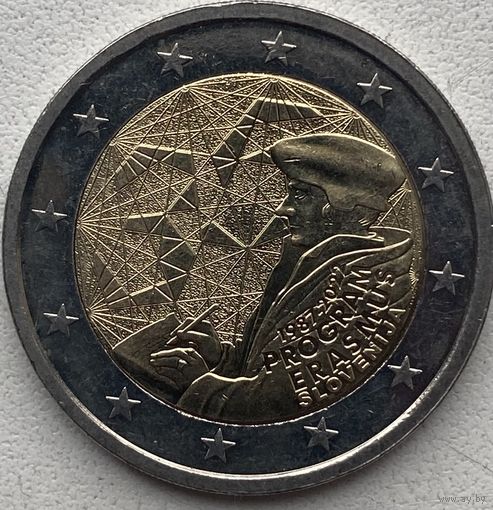 Словения 2 евро 2022 г. 35 лет программы Эразмус (Erasmus)