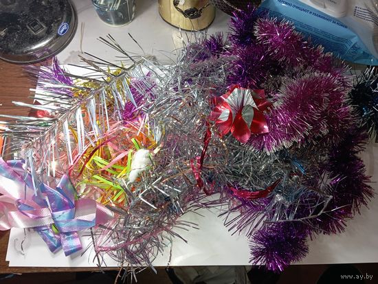 Мишура на ёлку . СССР .