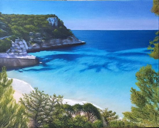 Картина маслом "Морской пейзаж", 40/50 см