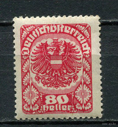 Первая Австрийская Республика - 1920/1921 - Герб 80H - [Mi.312x] - 1 марка. MH.  (Лот 50Ge)-T2P13