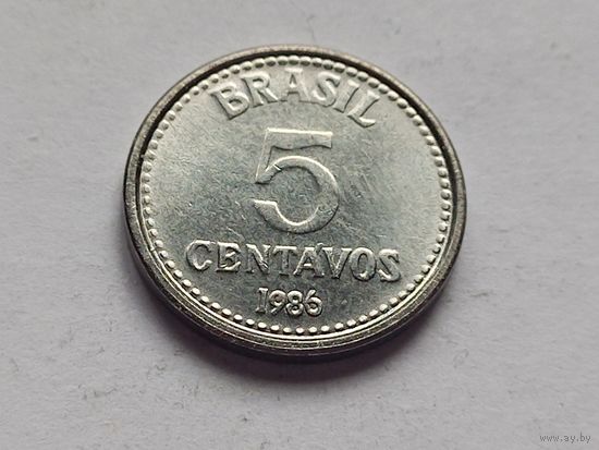 Бразилия 5 сентаво 1986 г.