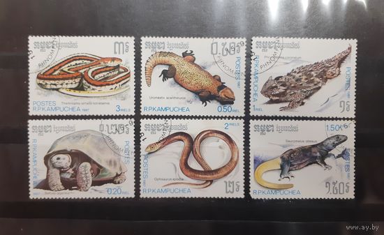 Камбоджа. 1987 год. Фауна. Рептилии (124)