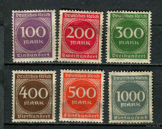 Рейх (Веймарская республика) - 1923 - Цифры - [Mi. 268-273] - полная серия - 6 марок. MH.  (Лот 30JJ)-TG2P36