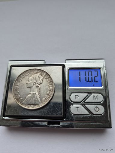 500 лир Италия 1959 года (Каравеллы). Итальянская Республика (1946 - 2001). Серебро 835. Монета не чищена. L45540.