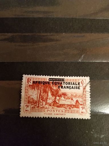 1936 французская колония Экваториальная Африка флора архитектура дорогая концовка серии Ивер 26 оценка 15 евро флора архитектура (2-3)