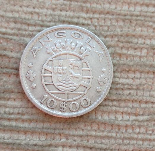 Werty71 Ангола 10 эскудо 1952 серебро