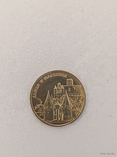 Польша 2 злотых 2002 Замок в Мальборке