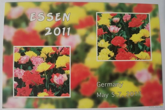 Открытка Эссен 2011 с маркой и специальным штемпелем гашения Латвии