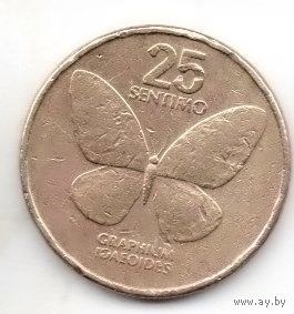 РЕСПУБЛИКА ФИЛИППИНЫ 25 СЕНТИМО 1986. ФАУНА. БАБОЧКА