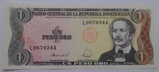 Доминиканская Республика 1 песо 1988 года UNC