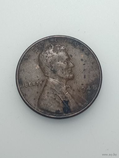 США 1 цент 1948 года . D