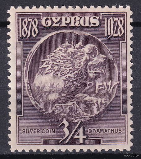 256.BrK. Великобритания. Колонии. Кипр. Георг V. Местные исторические мотивы. 1928 г. 3/4Pia. Mi.#108.