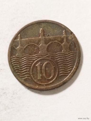 Чехословакия 10 геллер 1924