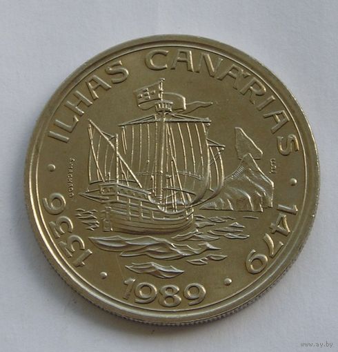 Португалия, 100 Эск. 1989 Канарские острова