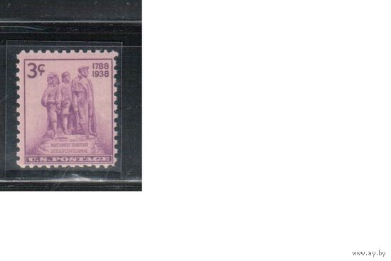 США-1938, (Скотт.837),  ** ,  150-лет Северо-Западному региону(одиночка)
