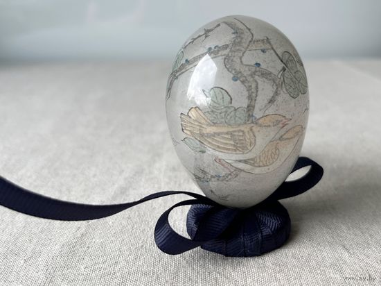 Декоративное яйцо роспись стекло шинуазри старый Китай