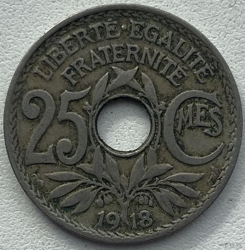 Франция 25 сантимов 1918 г.
