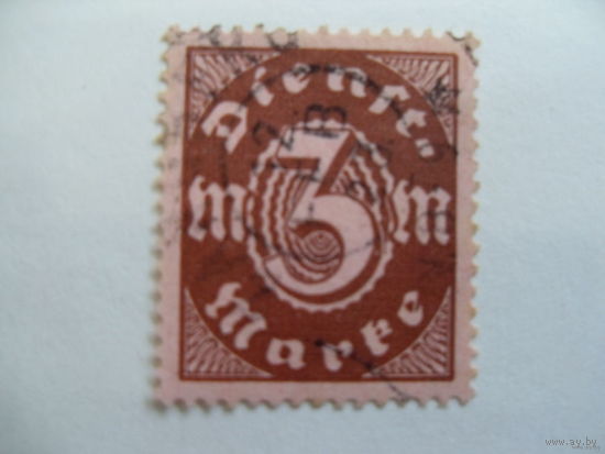 1921 Рейх. DR-DI Mi.67 Германия mi.2 euro служебные