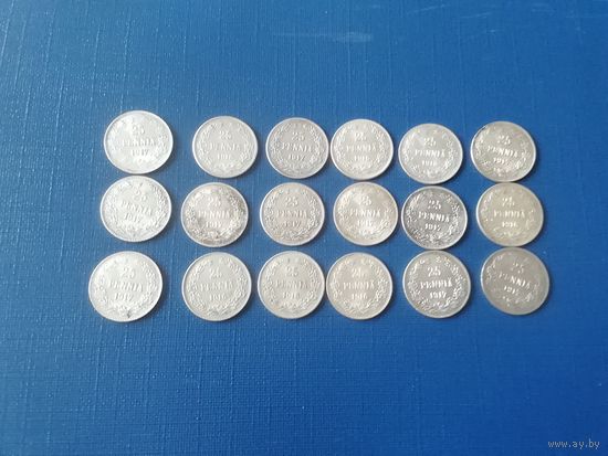 25 пенни 1916-1917год