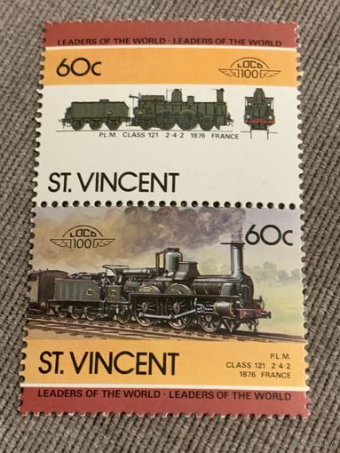 Сент-Винсент. Локомотив PLM class 121. Марка из серии