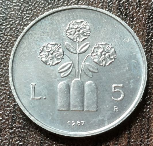 Сан-Марино 5 лир, 1987    ( 1-5-5 )