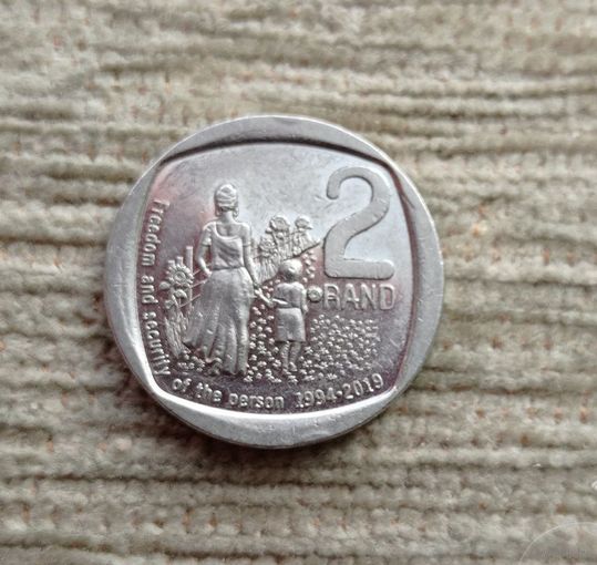 Werty71 Южная Африка ЮАР 2 ранда 2020 Свобода и безопасность личности 1994 - 2019 редкая