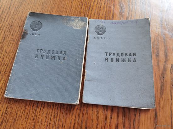 ДВЕ ТРУДОВЫЕ КНИЖКИ АУКЦИОН ВСЕГО 5 ДНЕЙ
