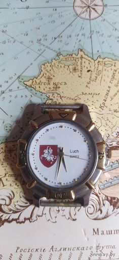 LUCH кварцевые часы с погоней