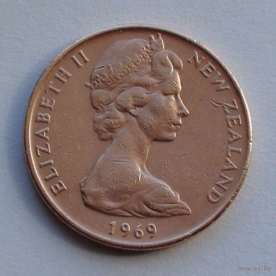 Новая Зеландия 2 цента, 1969