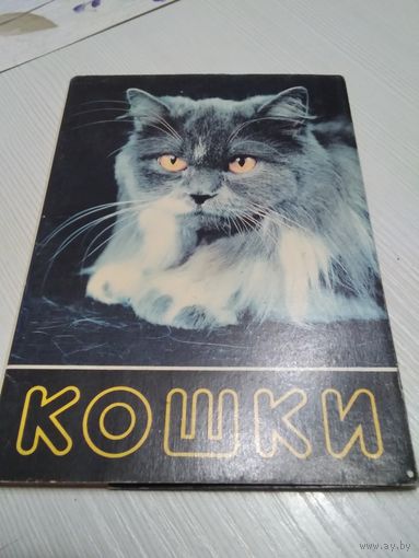 Кошки. Набор открыток. 18 штук. 1991г.