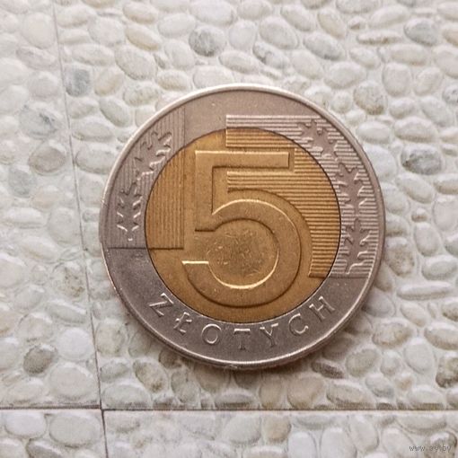 5 злотых 1994 года Польша. Третья Республика. Красивая монета!