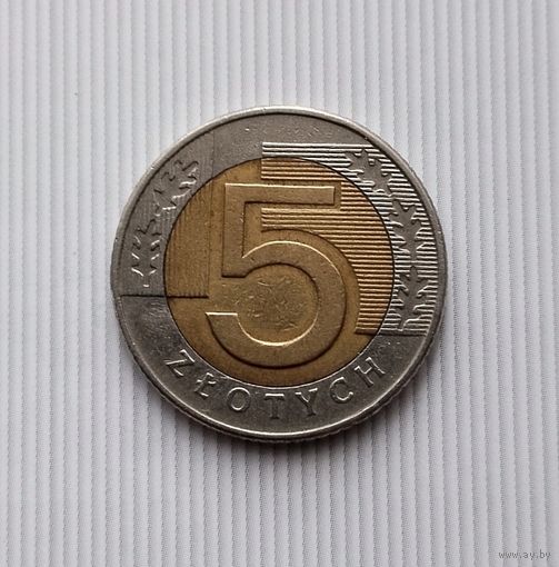 5 злотых 1994 года Польша. Третья Республика. Красивая монета!