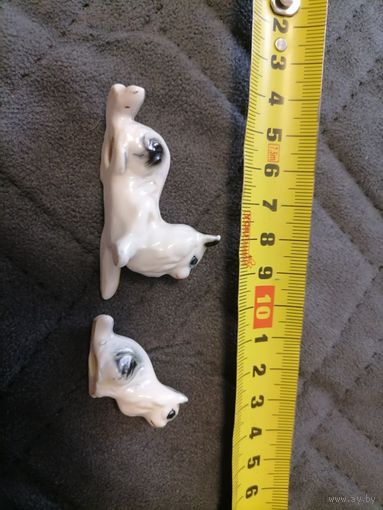2 миниатюрных фарфоровых котика