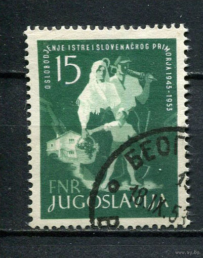 Югославия - 1953 - 10 лет со дня освобождения Истрии - [Mi. 733] - полная серия - 1 марка. Гашеная.  (LOT AE46)