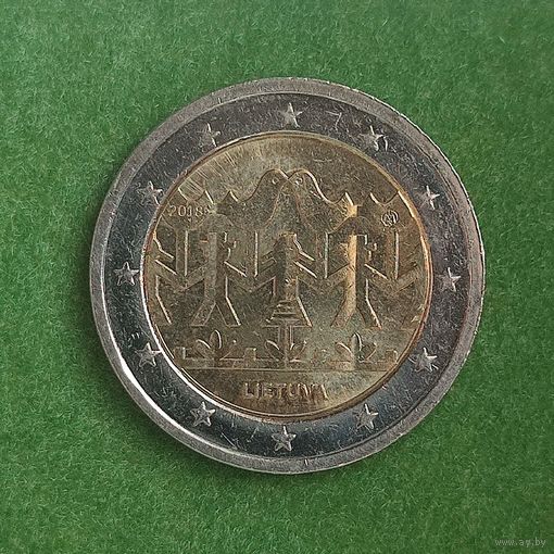 Литва 2 евро 201. "Литовские песни и танцы". UNC из ролла.