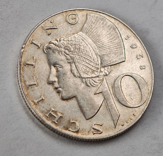 1958 год Австрия 10 шиллингов    серебро