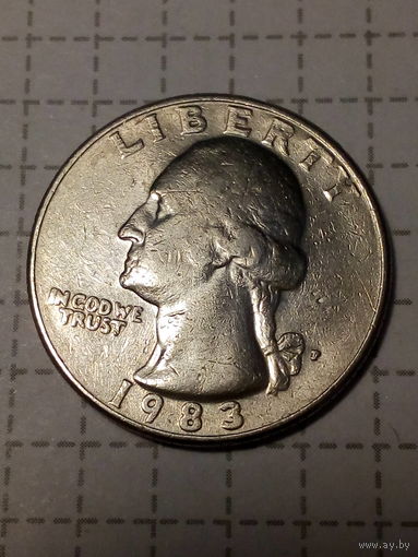 25 центов  США 1983 год