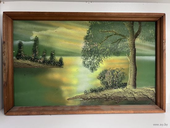 Пейзаж на двп ссср с рубля