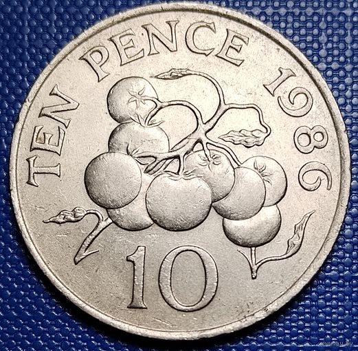 Гернси 10 пенсов 1986 г.
