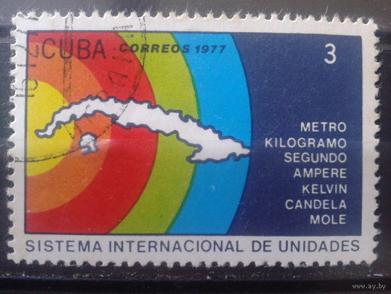 Куба 1977 Стандартизация, карта Кубы