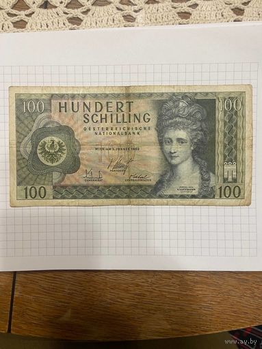 Австрия 100 шиллингов 1969 год-1101