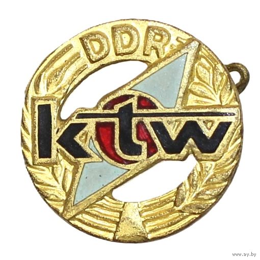 ГДР. Значок Komitee fur Touristik und Wandern (KTW), организации, существовавшей с 1956 по 1974 г. и  занимавшейся продвижением физической культуры, школьного и массового спорта и туризма