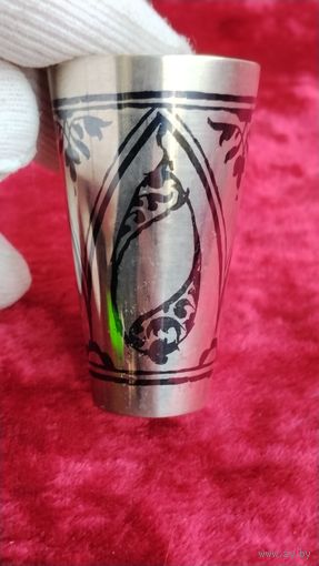 РЮМКА КИДУШНАЯ СЕРЕБРО 875 ПРОБЫ СССР ЧЕРНЬ .  Распродажа Коллекции !!! . Экспресс  Аукцион  с рубля без МПЦ и прочего 3 ДНЯ  .Много лотов в продаже .