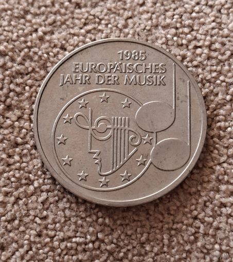 Германия 5 марок, 1985 Европейский год музыки